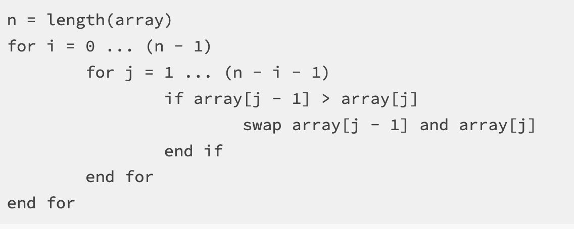 Example pseudocode